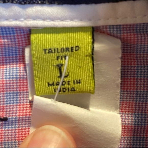 Robert Graham X Collection Large L Tailored Fit Contrast Cuffs Pink Blue Plaid - Picture 4 of 11